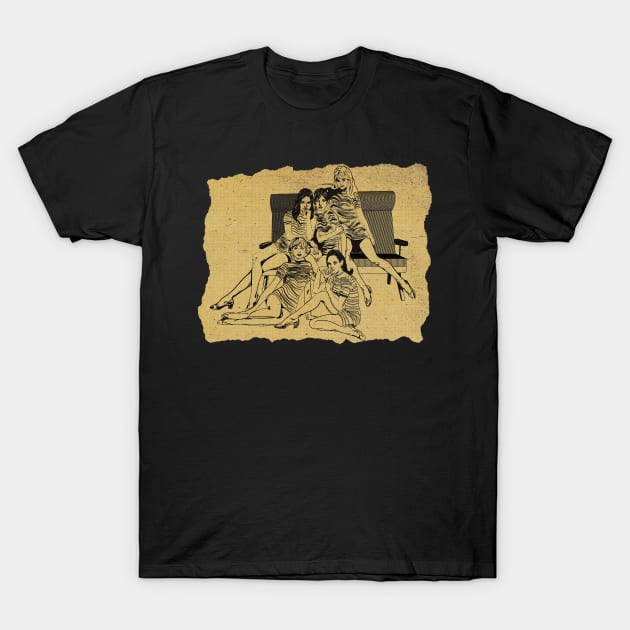 Halftone Retro Erotic Girls Drawing T-Shirt by Raimondi